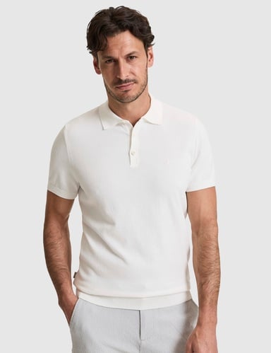 Ekru Slim Fit %100 Pamuk Düğmeli Polo Yaka Triko Tişört