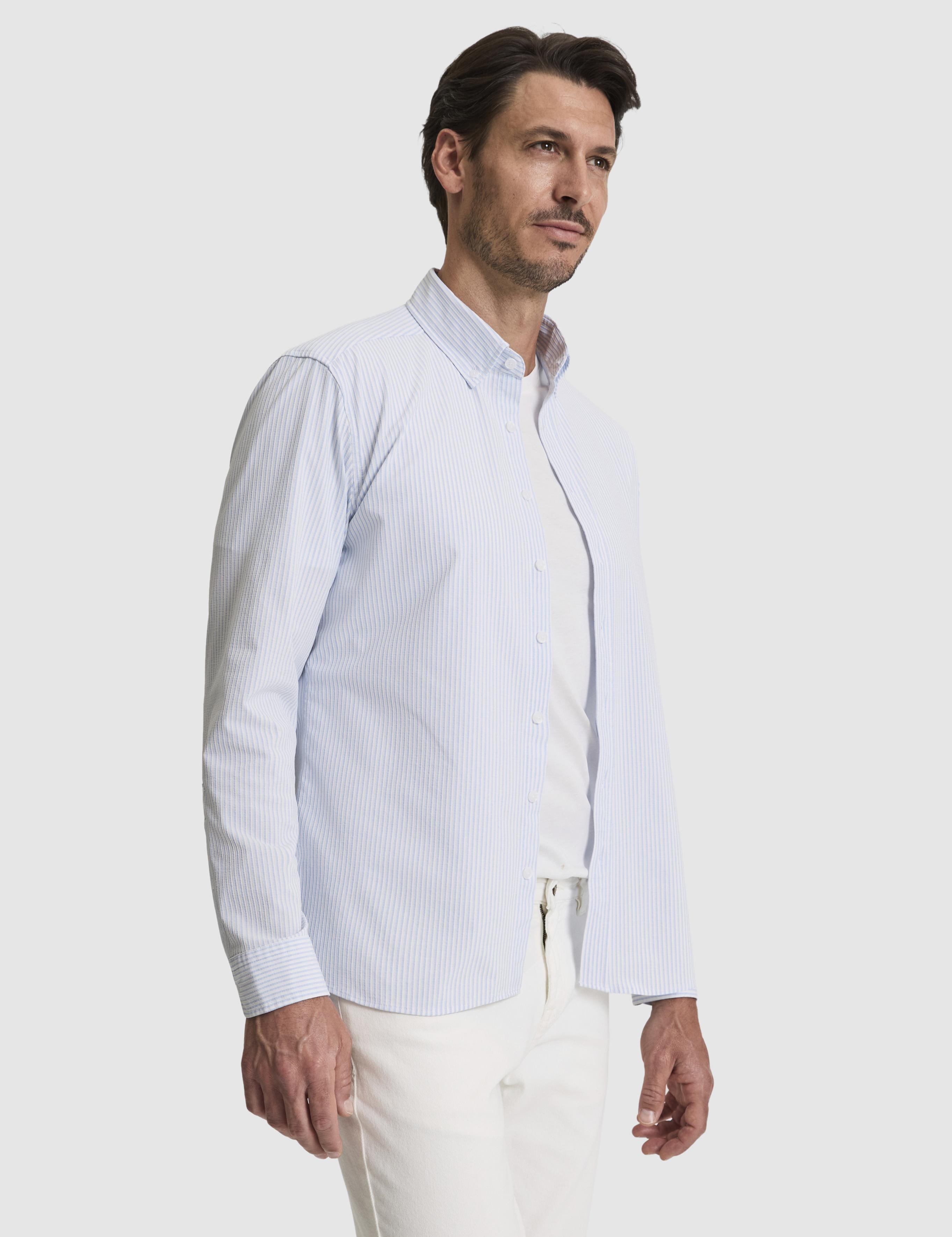 Açık Mavi Slim Fit Uzun Kollu Gömlek