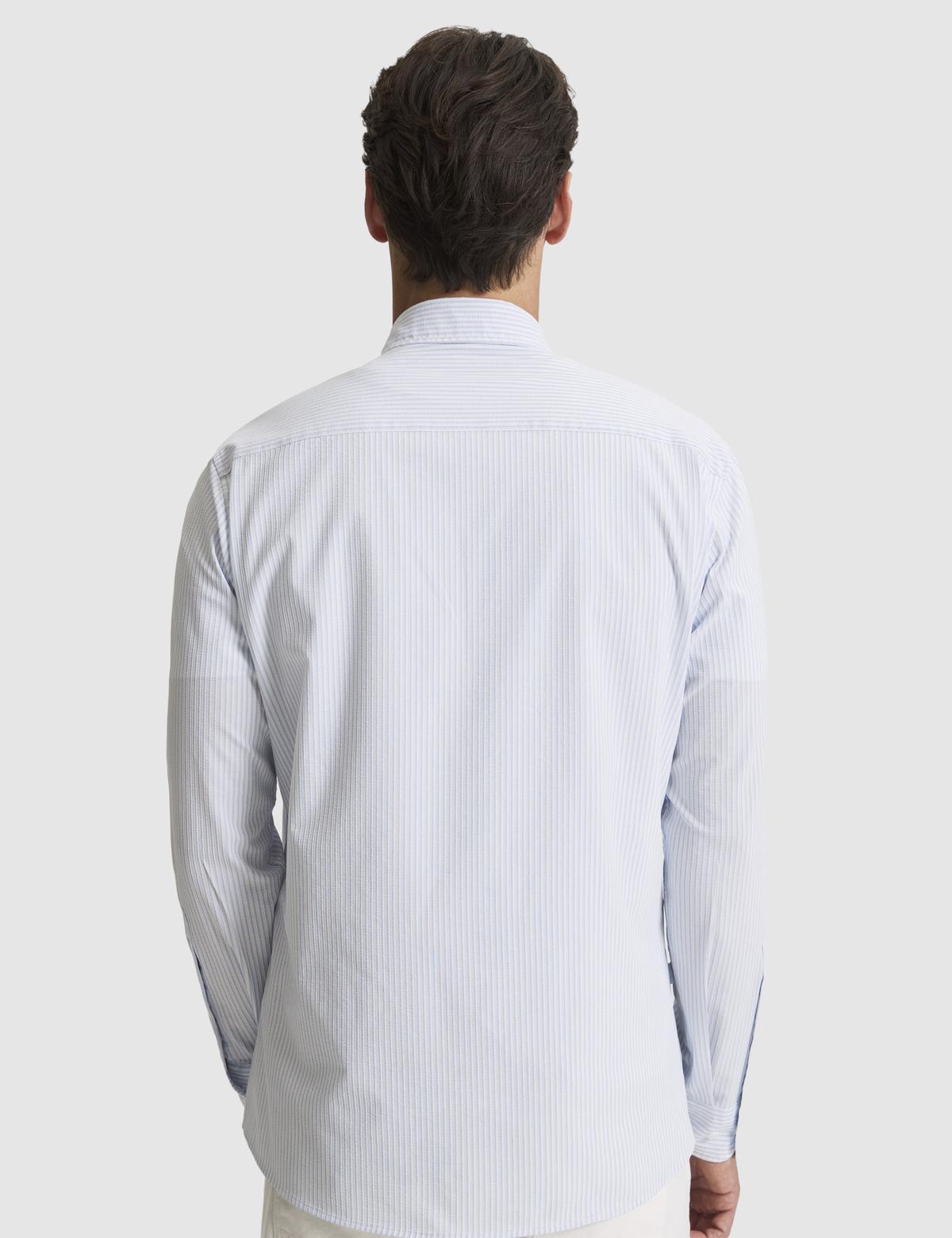 Açık Mavi Slim Fit Uzun Kollu Gömlek - 50320860061
