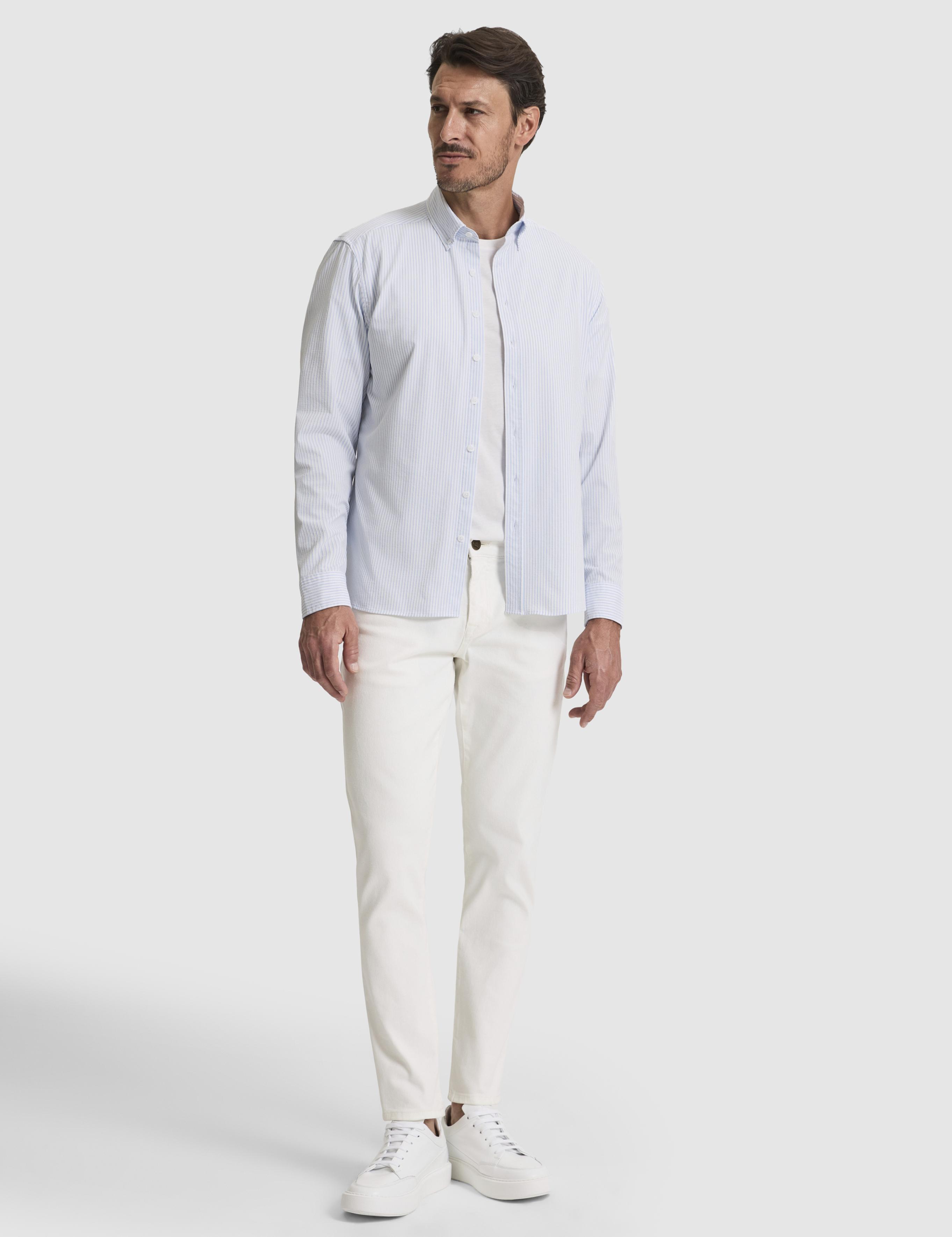 Açık Mavi Slim Fit Uzun Kollu Gömlek