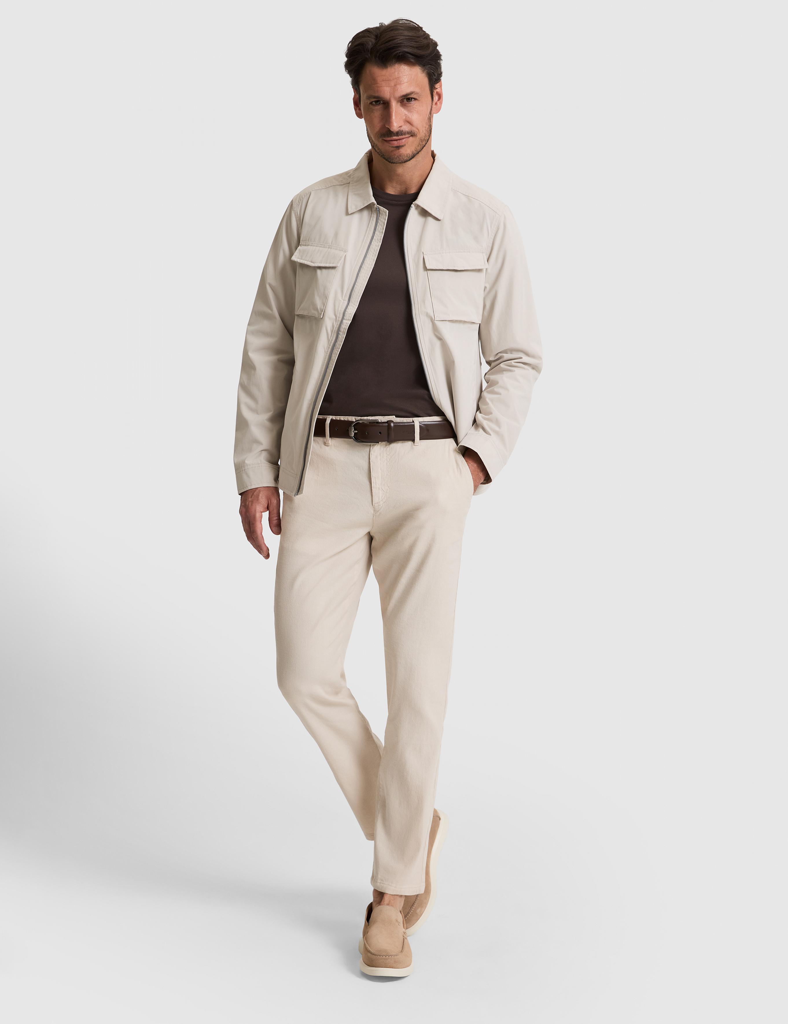 Bej Straight Fit Kanvas Pantolon