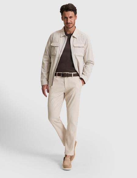 Bej Straight Fit Kanvas Pantolon - 50320840064
