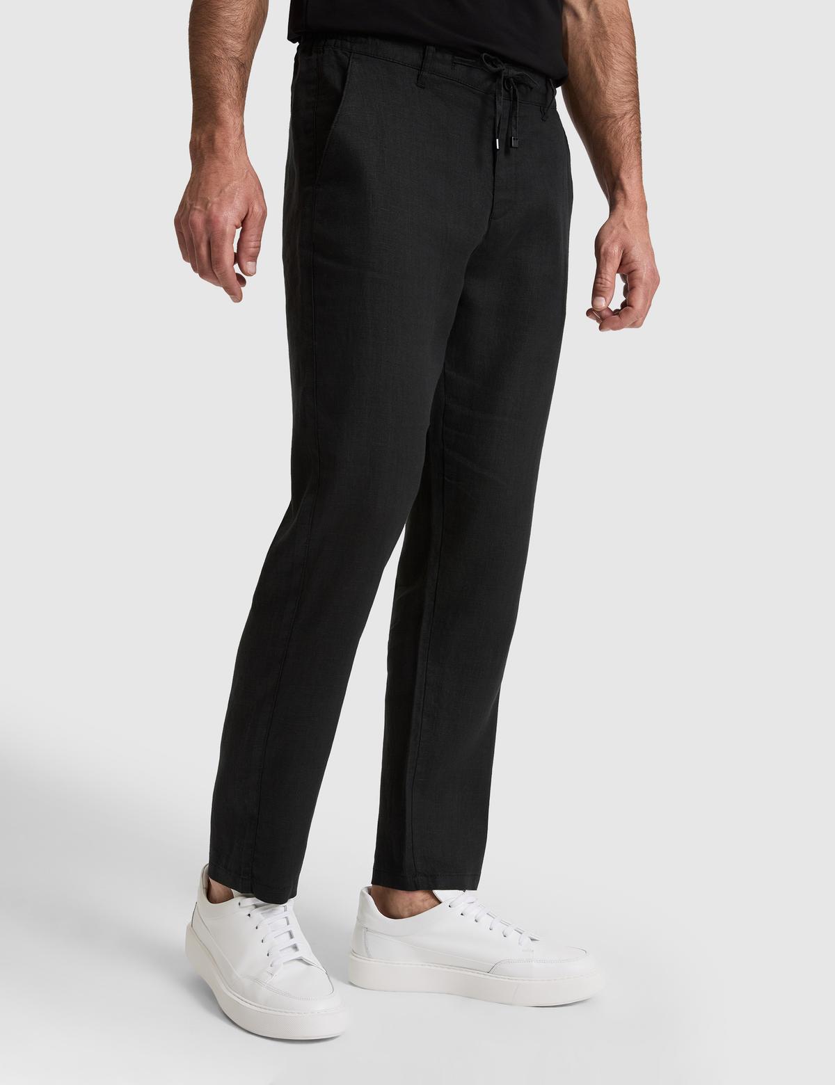 Siyah Carrot Fit Kanvas Pantolon - 50320846184