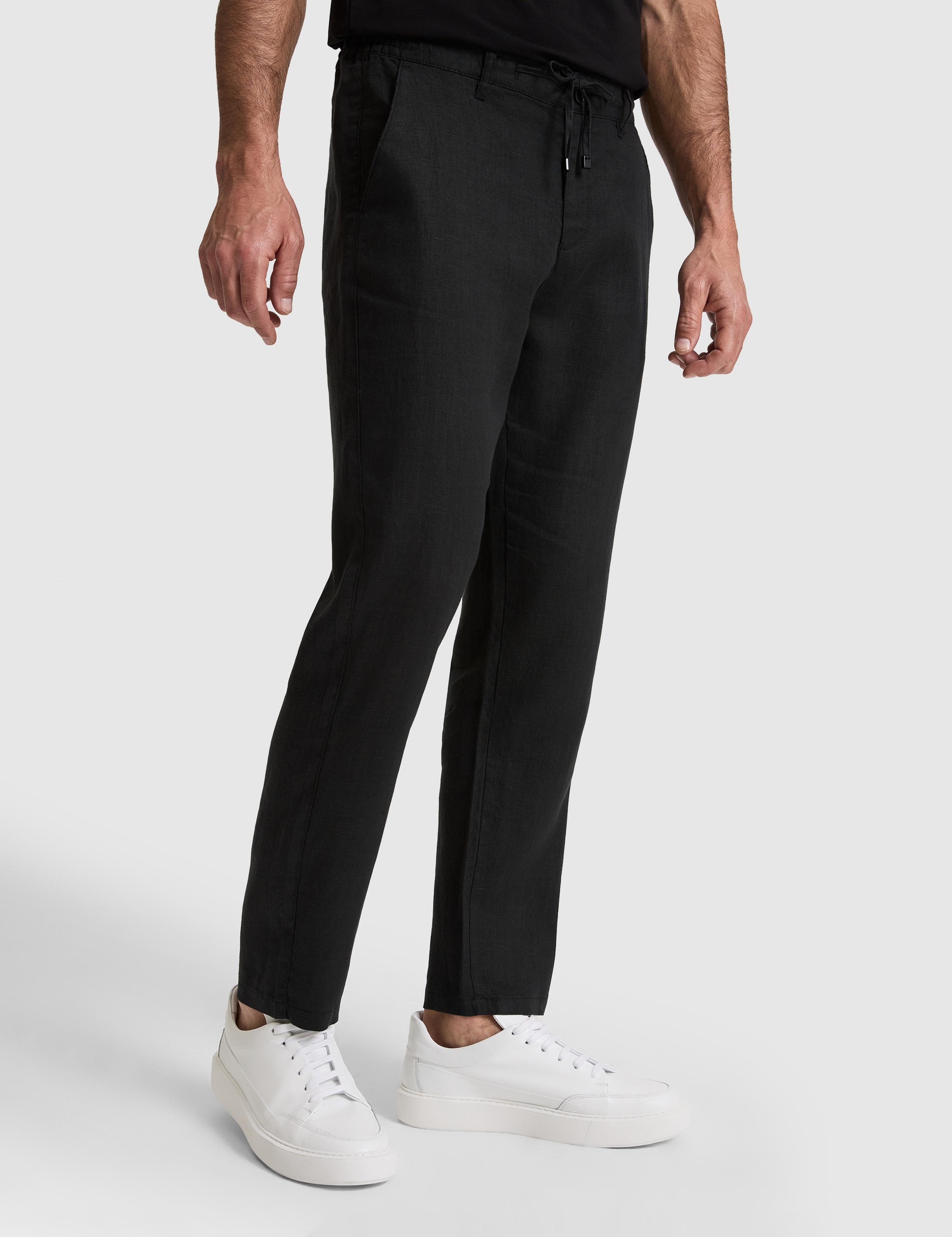 Siyah Carrot Fit Kanvas Pantolon