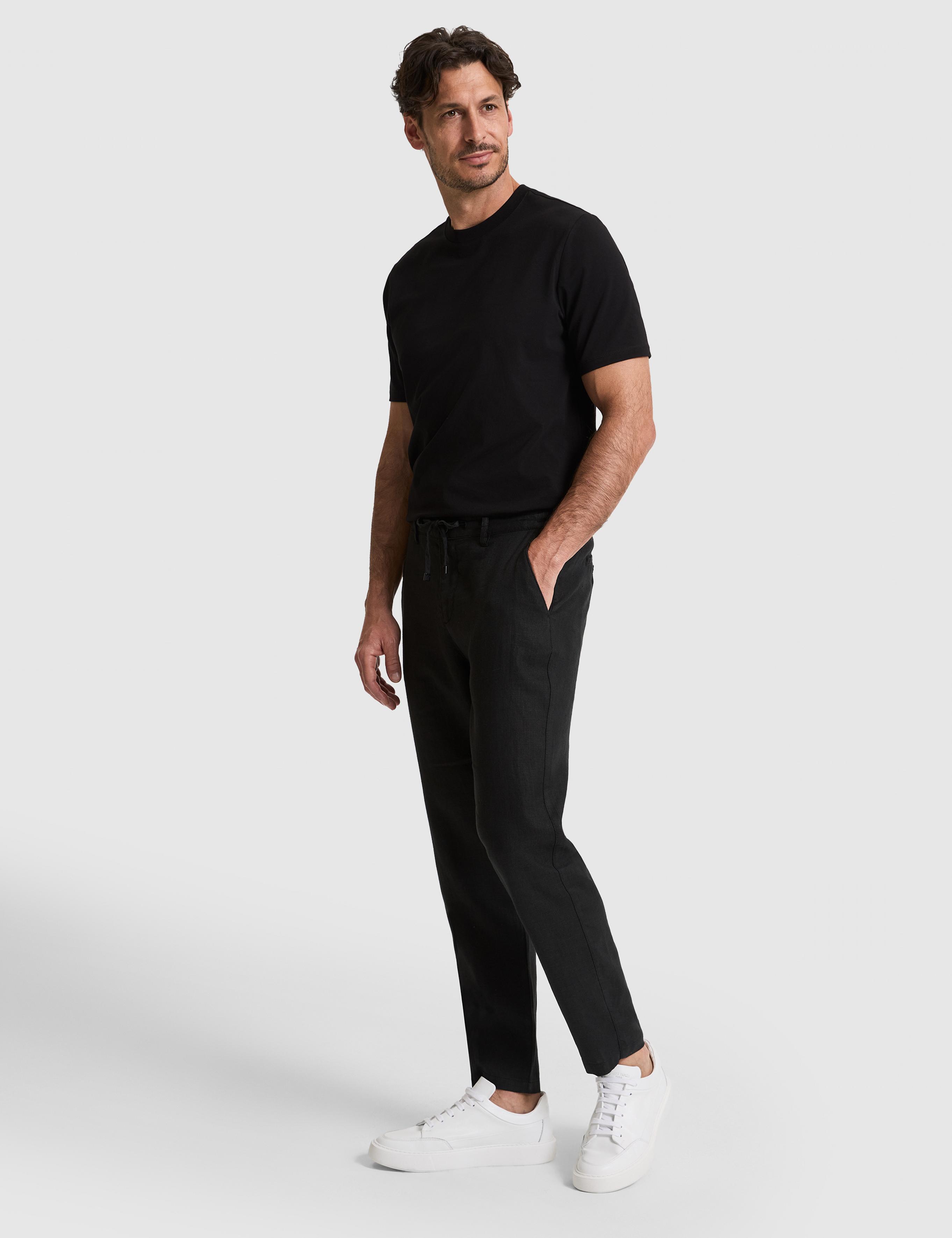 Siyah Carrot Fit Kanvas Pantolon
