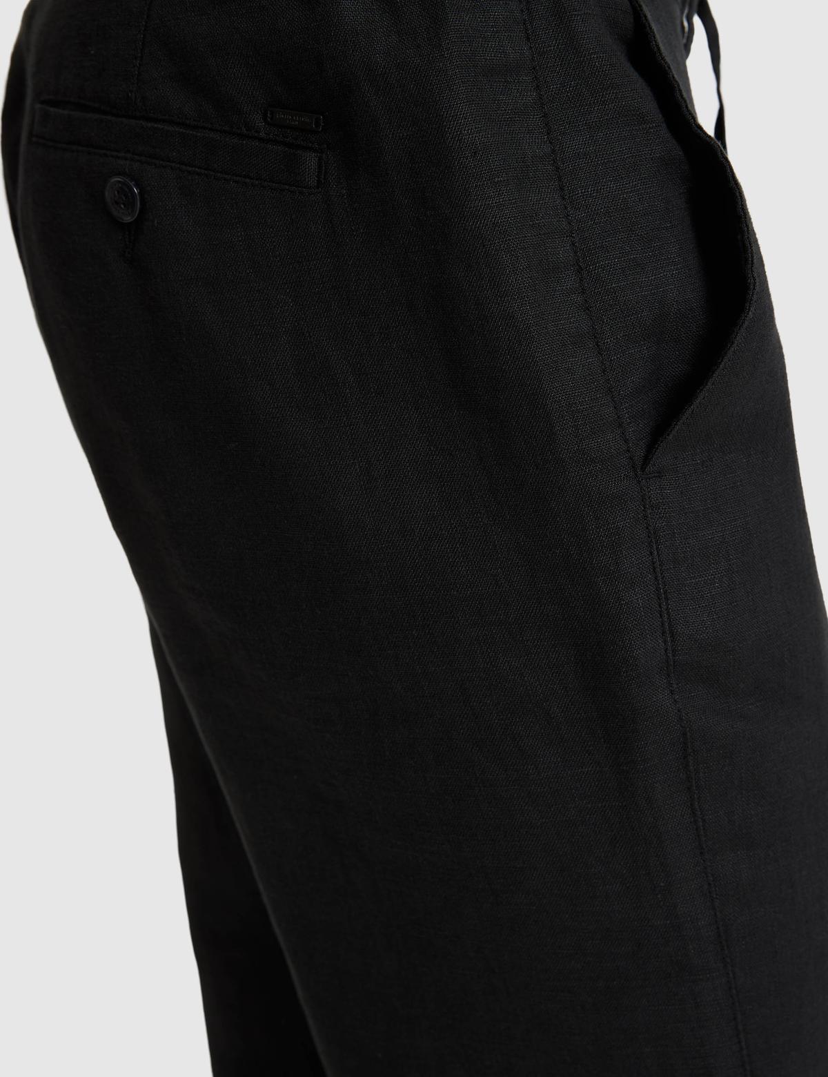 Siyah Carrot Fit Kanvas Pantolon - 50320846184