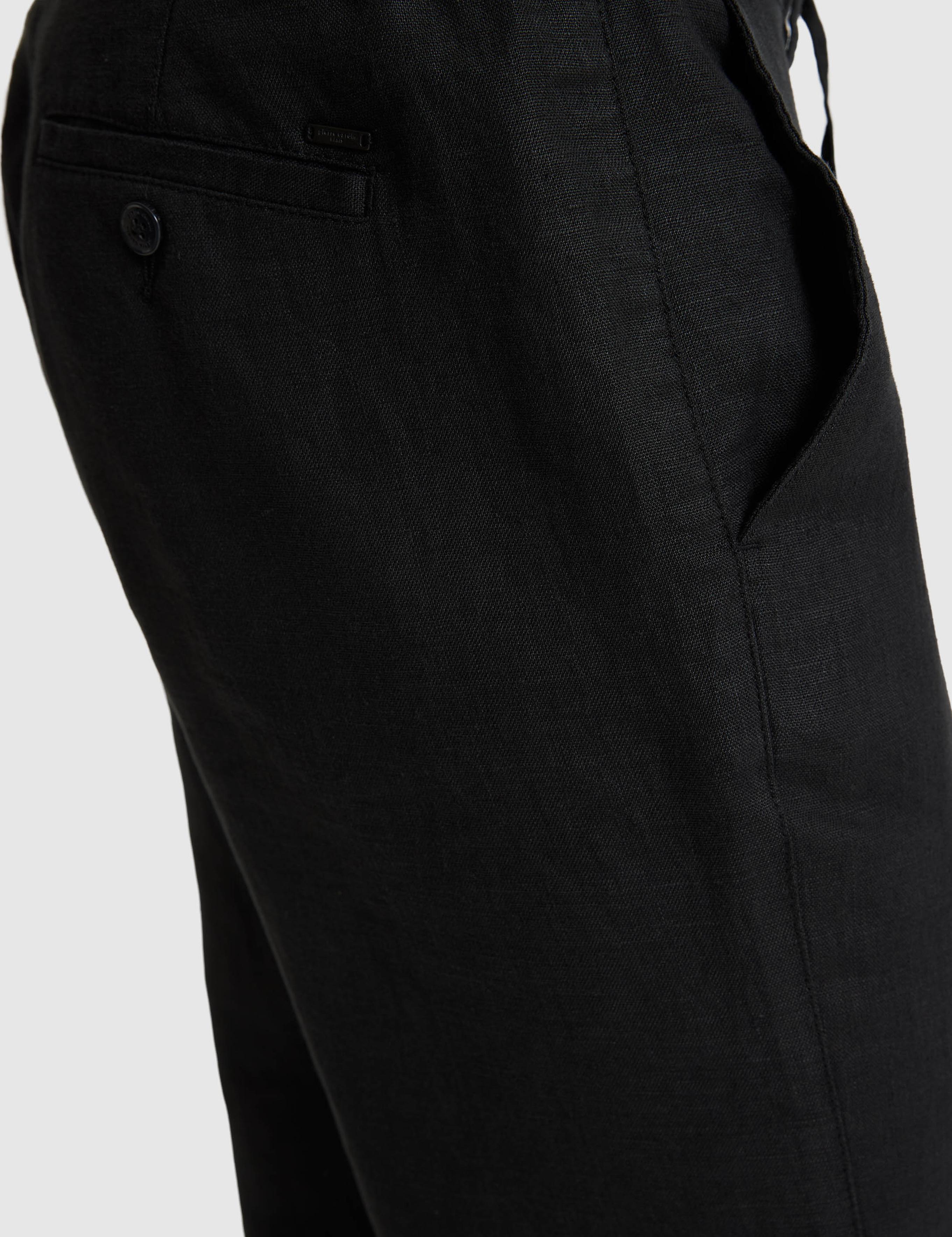 Siyah Carrot Fit Kanvas Pantolon
