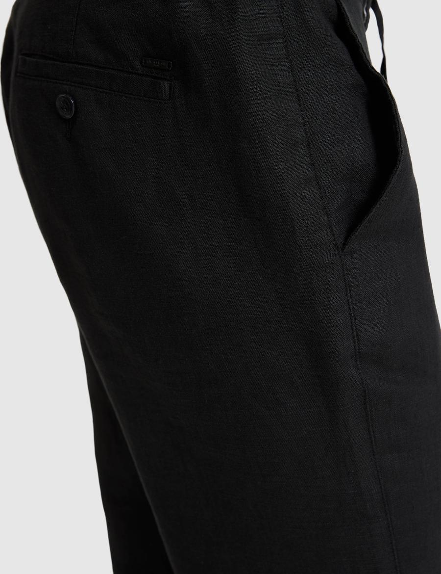 Siyah Carrot Fit Kanvas Pantolon