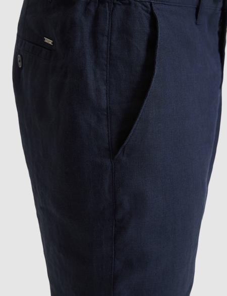 Lacivert Slim Fit Dokuma Şort - 50321827061