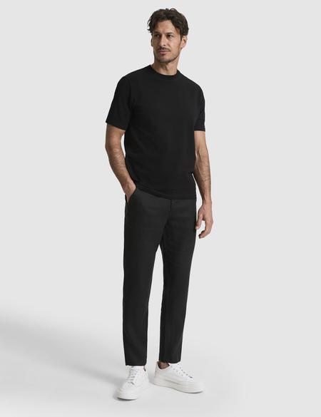 Siyah Regular Fit Bisiklet Yaka Tişört - 50323973019