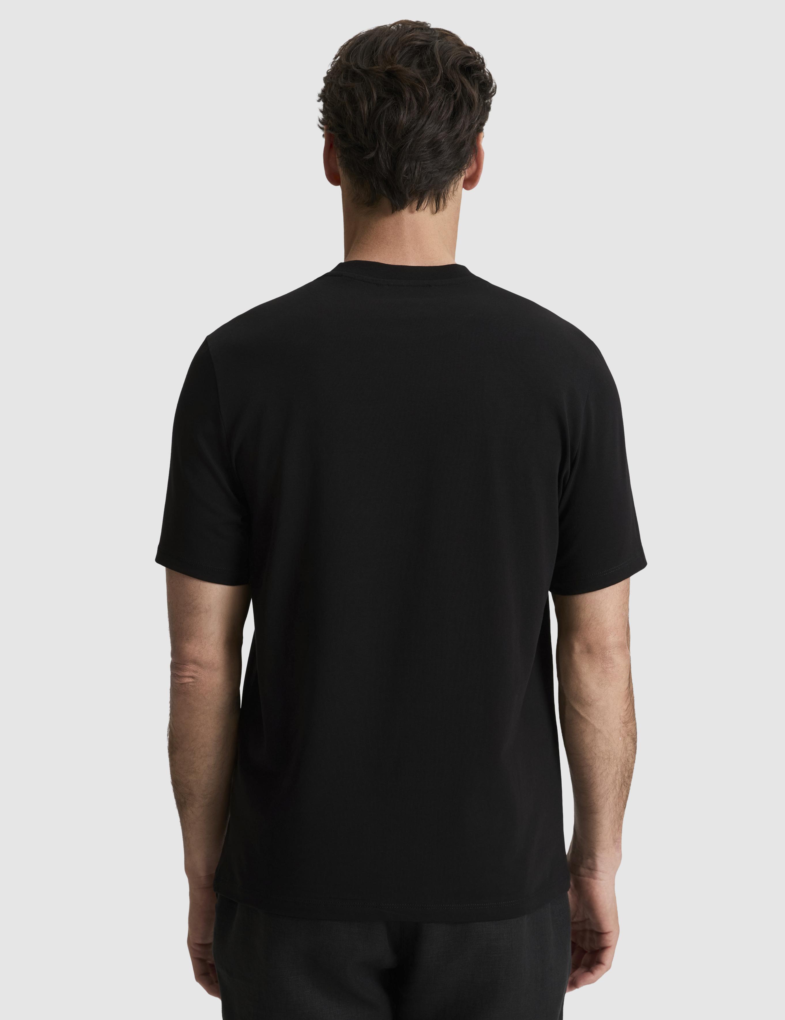 Siyah Regular Fit Bisiklet Yaka Tişört