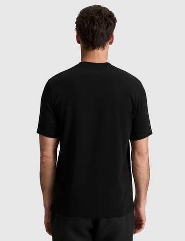 Siyah Regular Fit Bisiklet Yaka Tişört