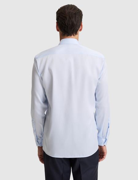 Açık Mavi Slim Fit Uzun Kollu Basic Gömlek - 50321020010
