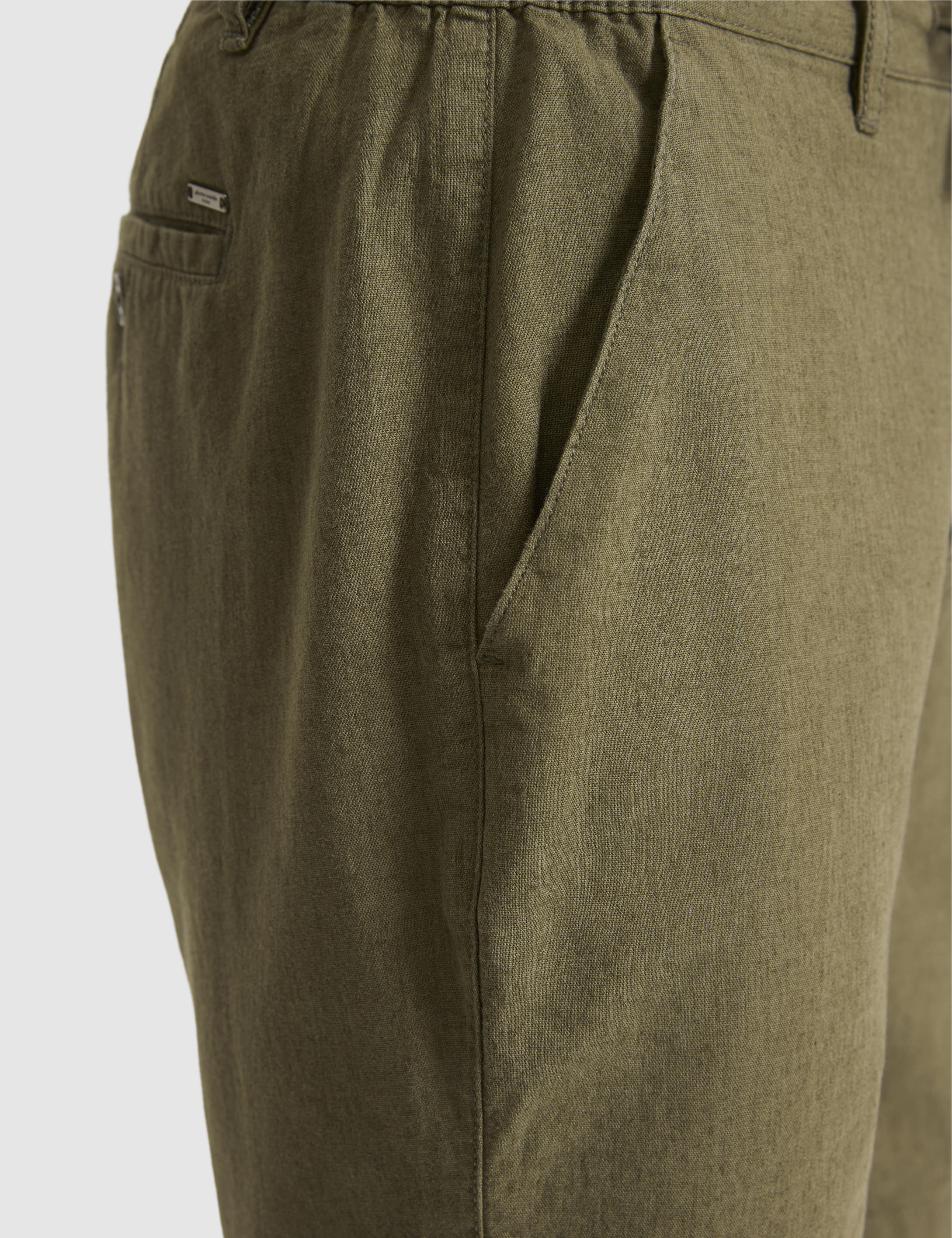 Haki Slim Fit Dokuma Şort - 50327883002