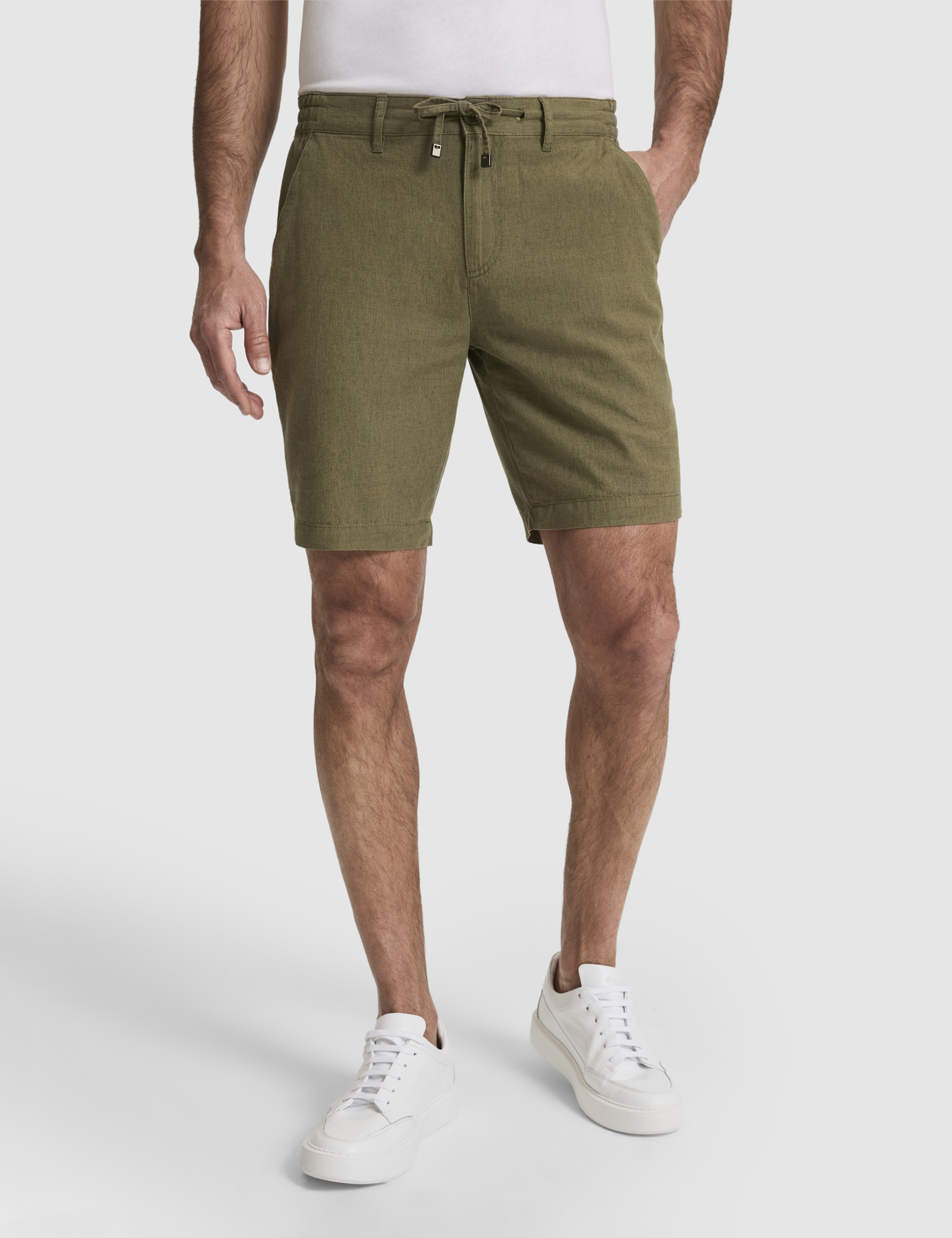 Haki Slim Fit Dokuma Şort - 50327883002