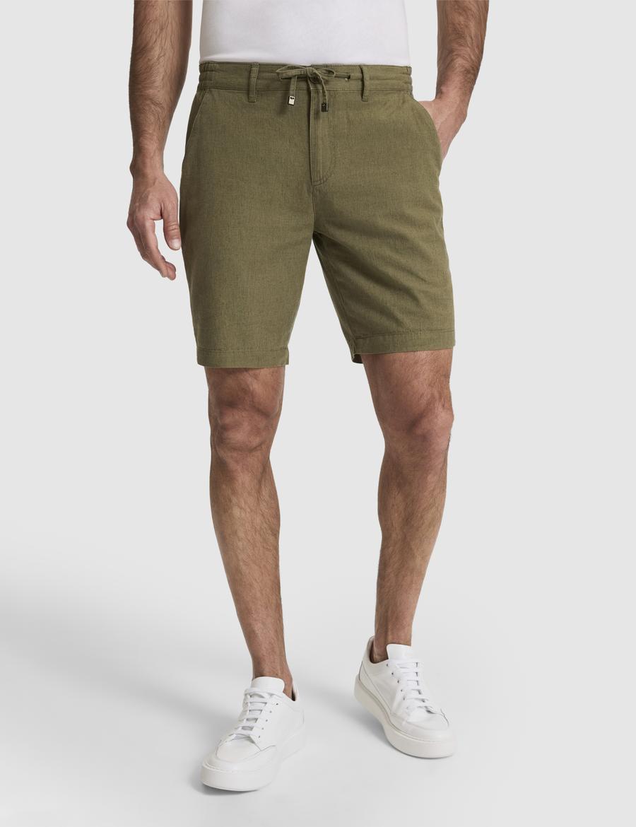 Haki Slim Fit Dokuma Şort