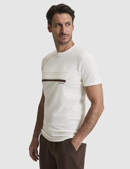 Ekru Slim Fit  Bisiklet Yaka Tişört - 50327864020
