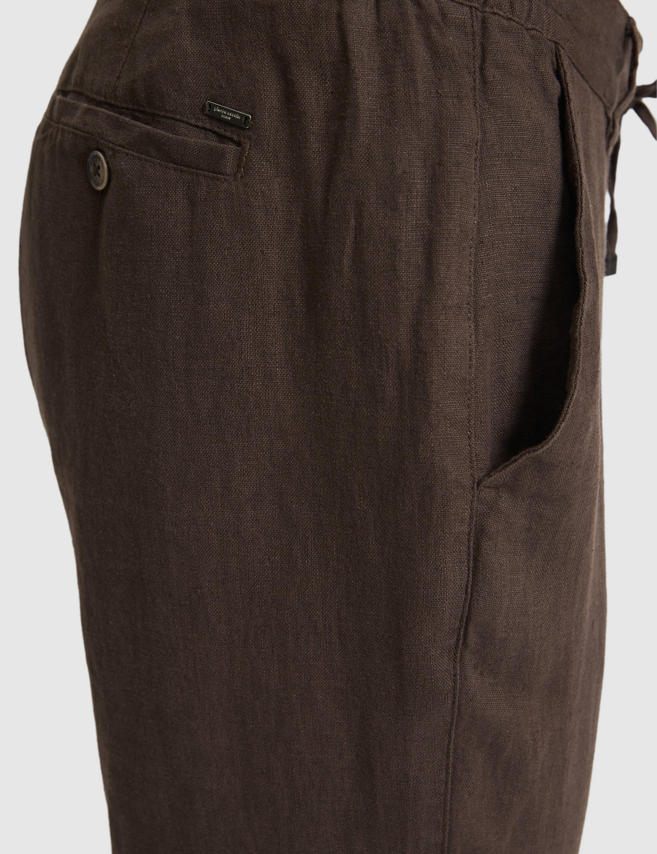 Koyu Kahverengi Carrot Fit Kanvas Pantolon