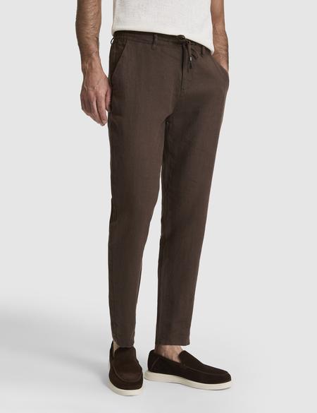 Koyu Kahverengi Carrot Fit Kanvas Pantolon - 50320846364