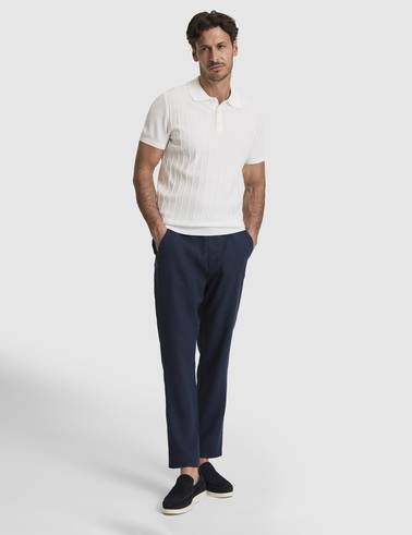 Ekru Slim Fit Düğmeli Polo Yaka Triko Tişört