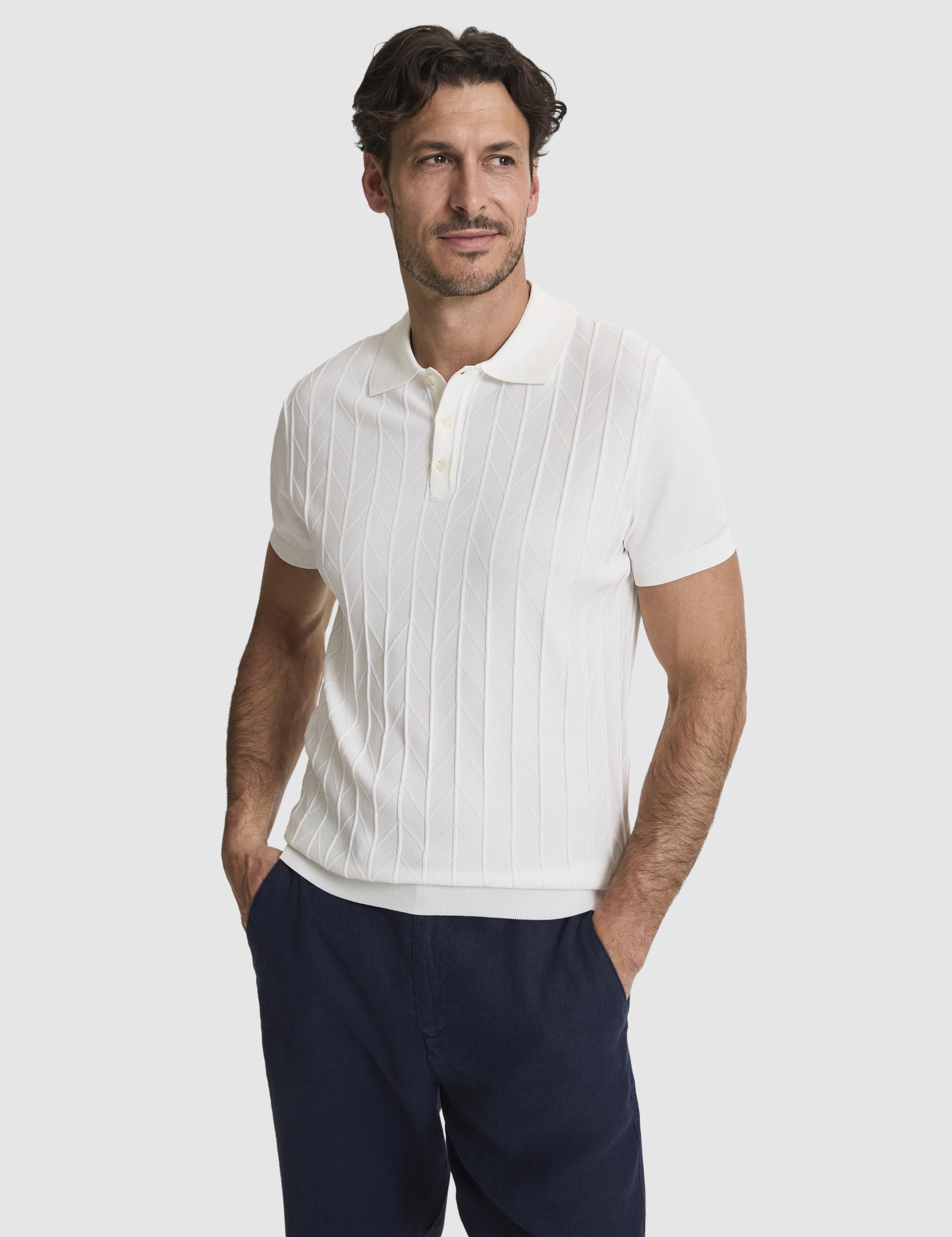 Ekru Slim Fit Polo Yaka Triko Tişört