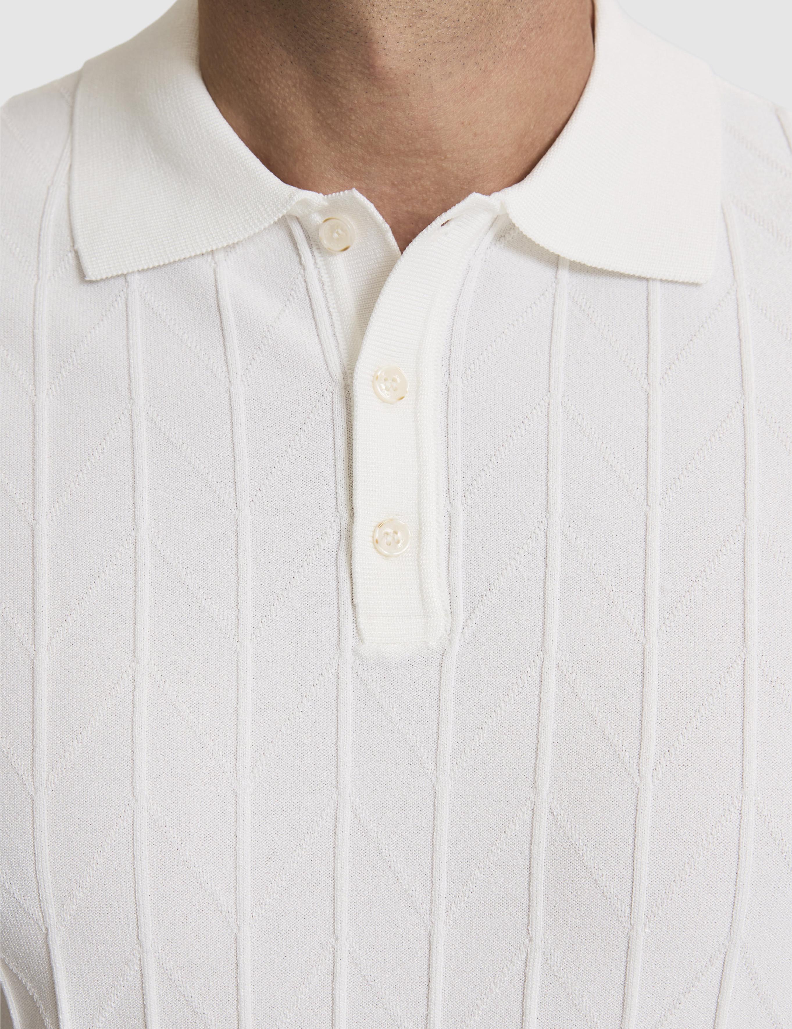 Ekru Slim Fit Polo Yaka Triko Tişört