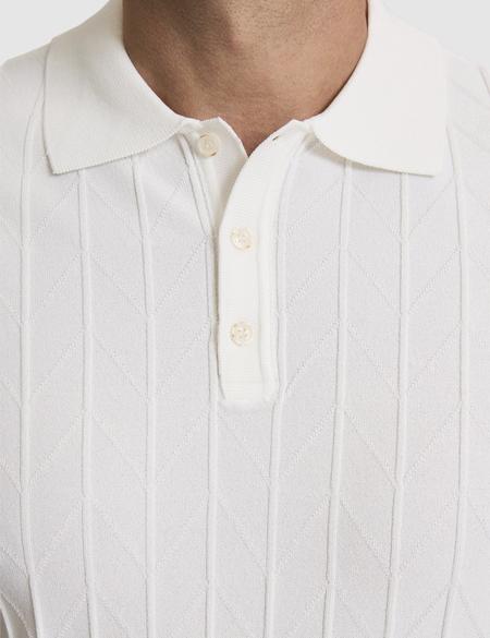 Ekru Slim Fit Polo Yaka Triko Tişört - 50320804001