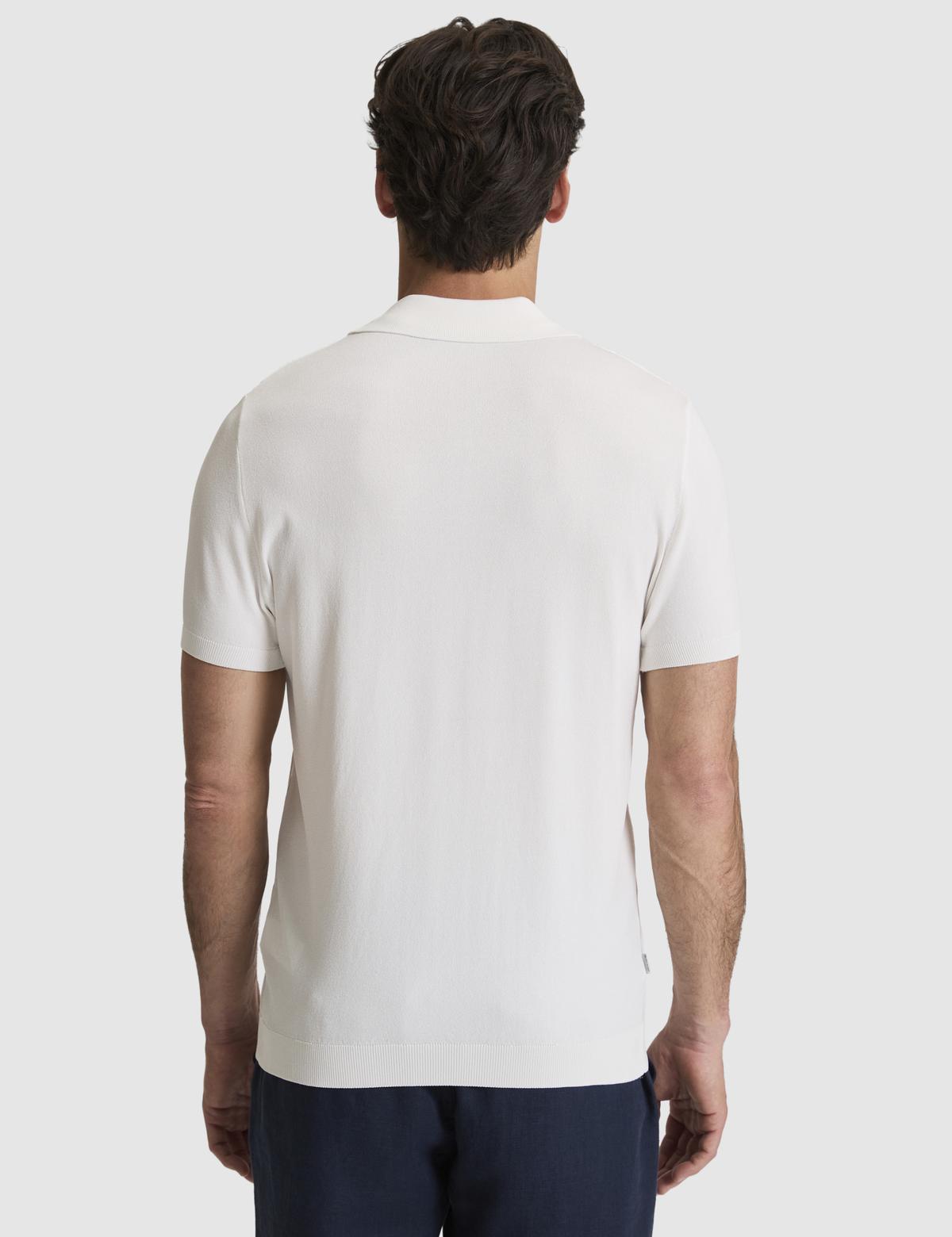 Ekru Slim Fit Polo Yaka Triko Tişört - 50320804001