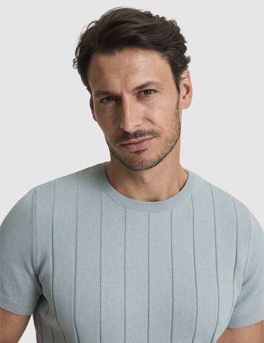 Koyu Mint Slim Fit %100 Pamuk Bisiklet Yaka Triko Tişört