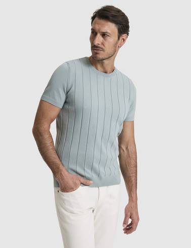 Koyu Mint Slim Fit %100 Pamuk Bisiklet Yaka Triko Tişört
