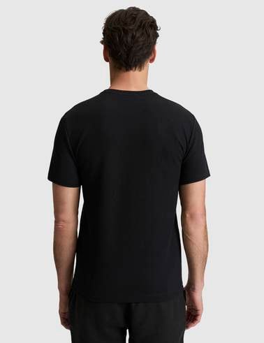 Siyah Slim Fit  Bisiklet Yaka Tişört