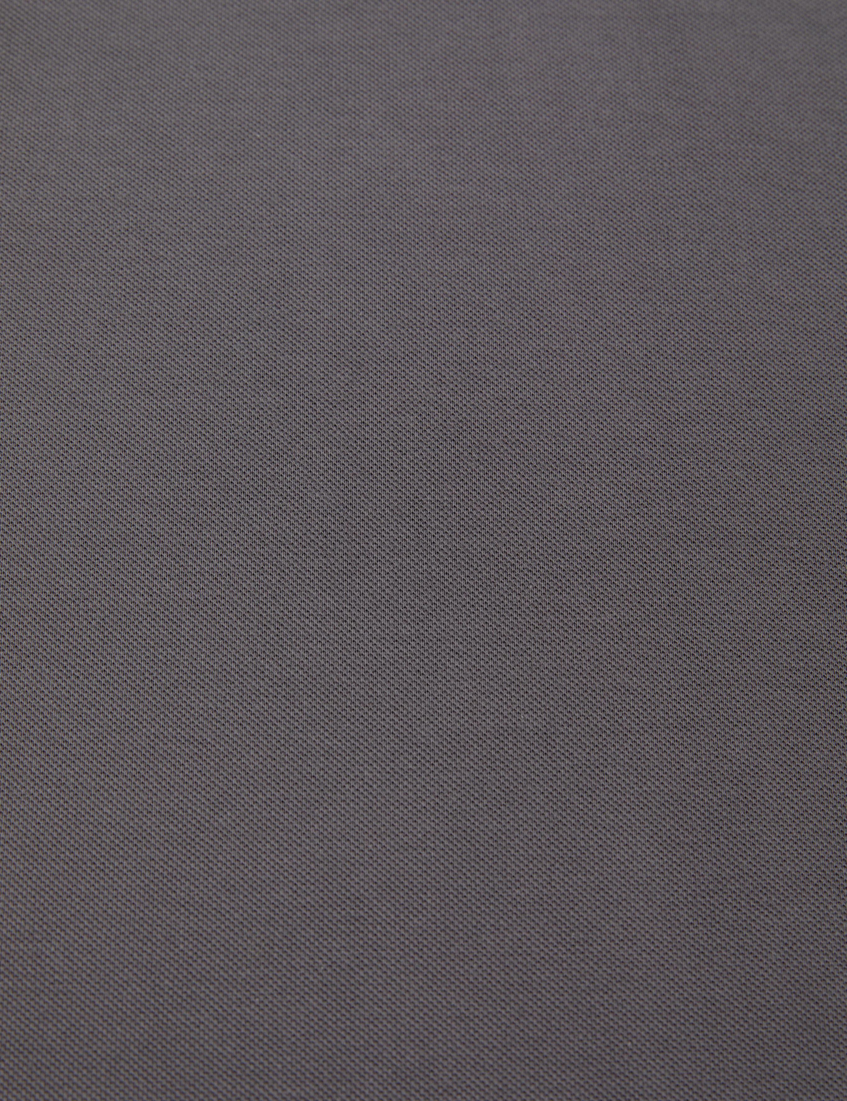 Koyu Gri Slim Fit %100 Pamuk Düğmeli Polo Yaka Basic Tişört