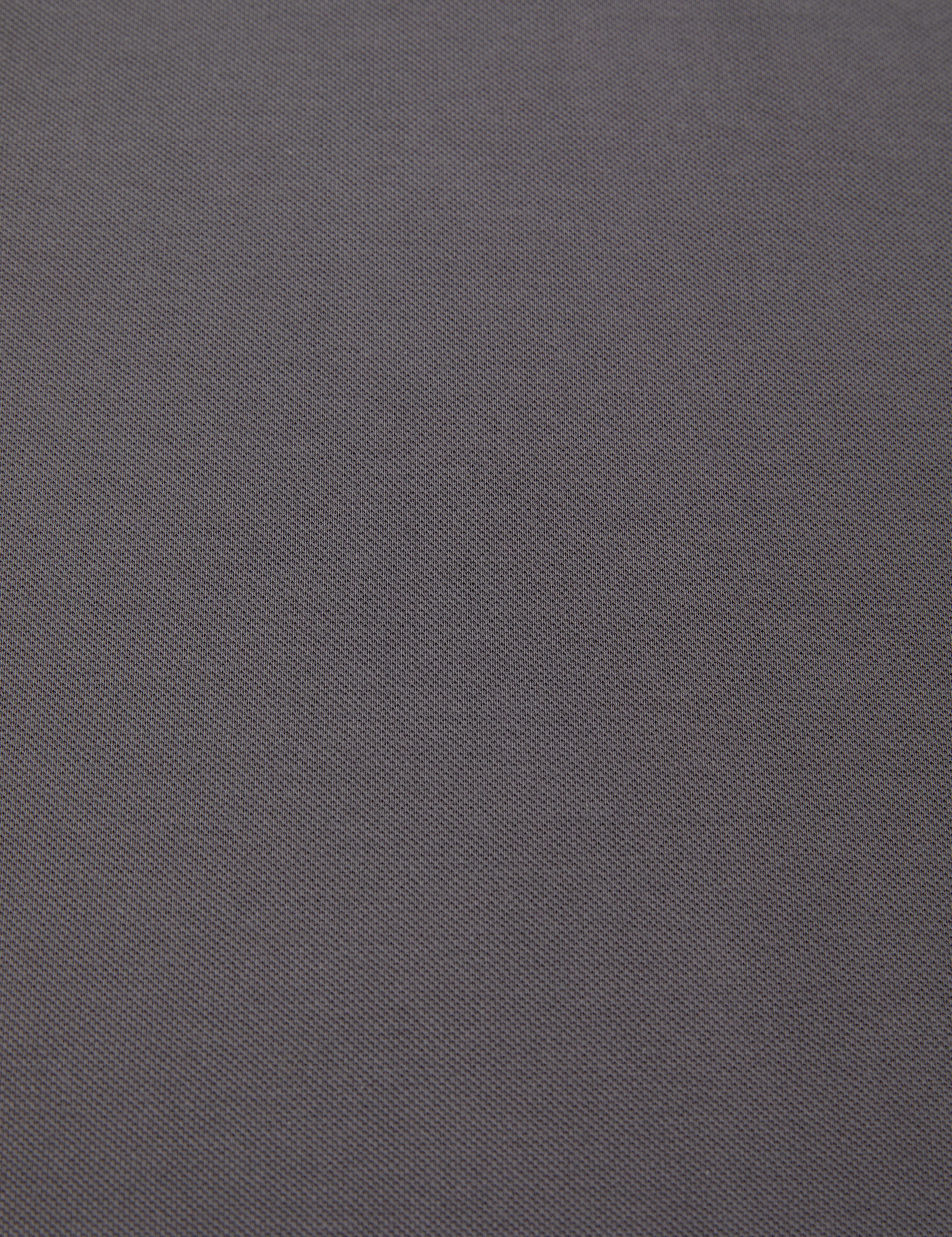 Koyu Gri Slim Fit %100 Pamuk Düğmeli Polo Yaka Basic Tişört - Image 7