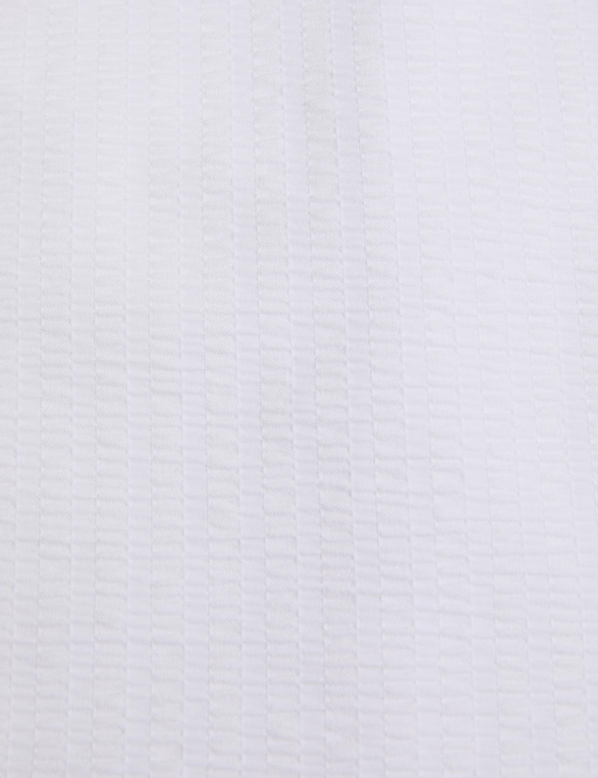 Beyaz Dokulu Regular Fit Kısa Kollu Gömlek - 50320859033