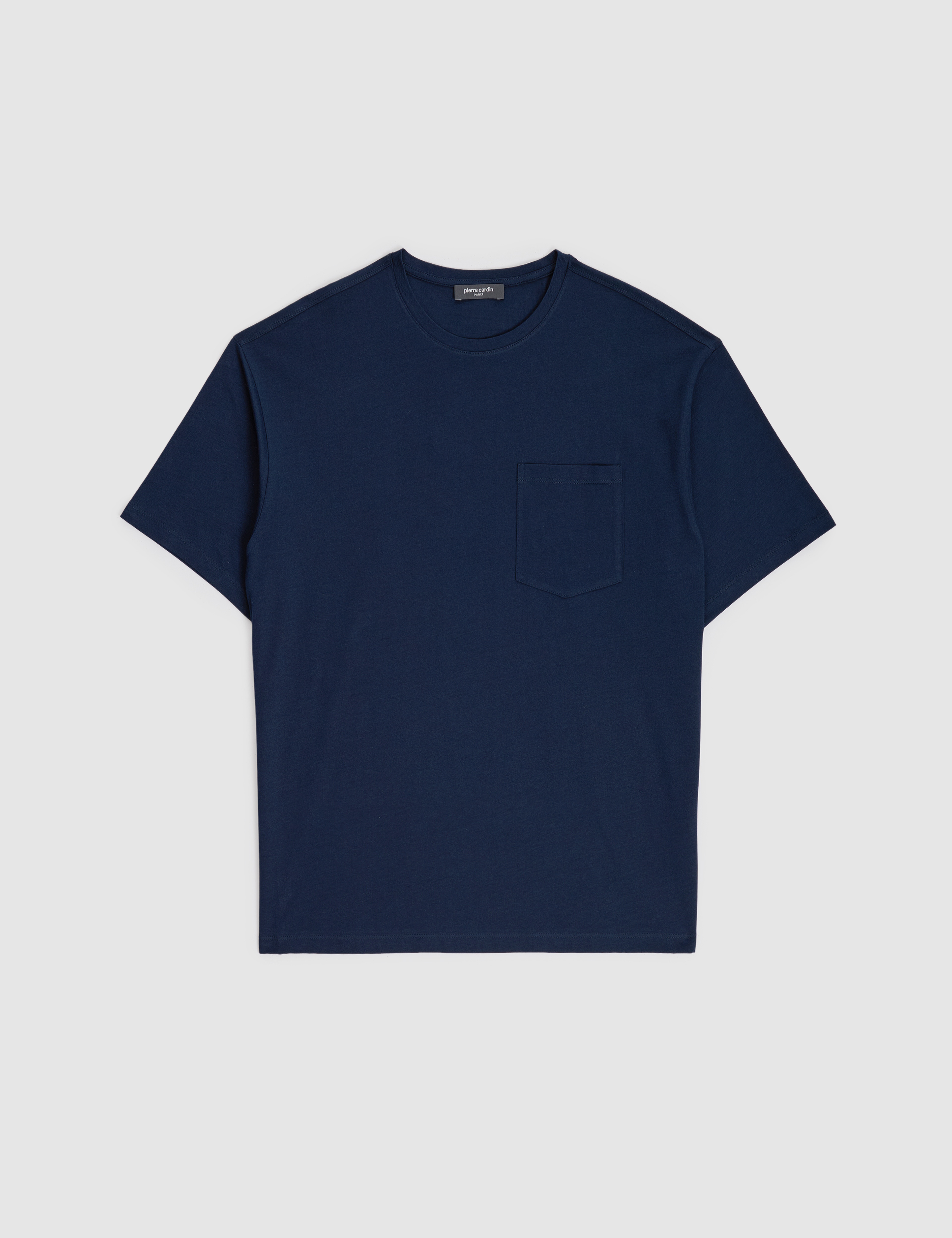 Lacivert Comfort Fit %100 Pamuk Bisiklet Yaka Basic Tişört