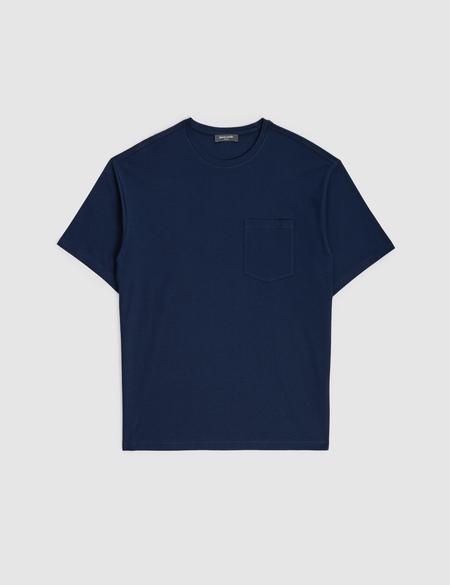 Lacivert Comfort Fit %100 Pamuk Bisiklet Yaka Basic Tişört - 50325300045