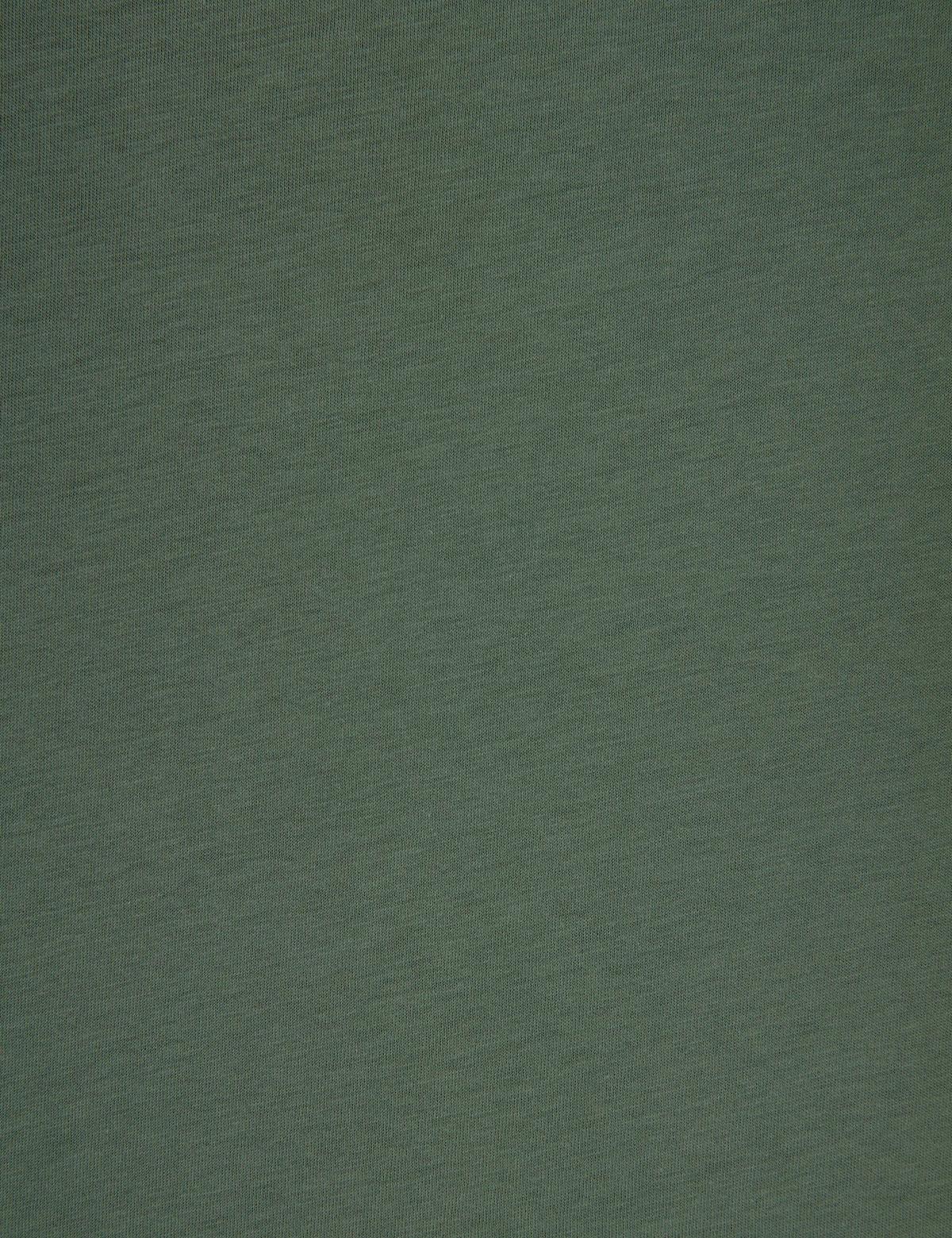 Haki Slim Fit %100 Pamuk Bisiklet Yaka Basic Tişört - 50325307146