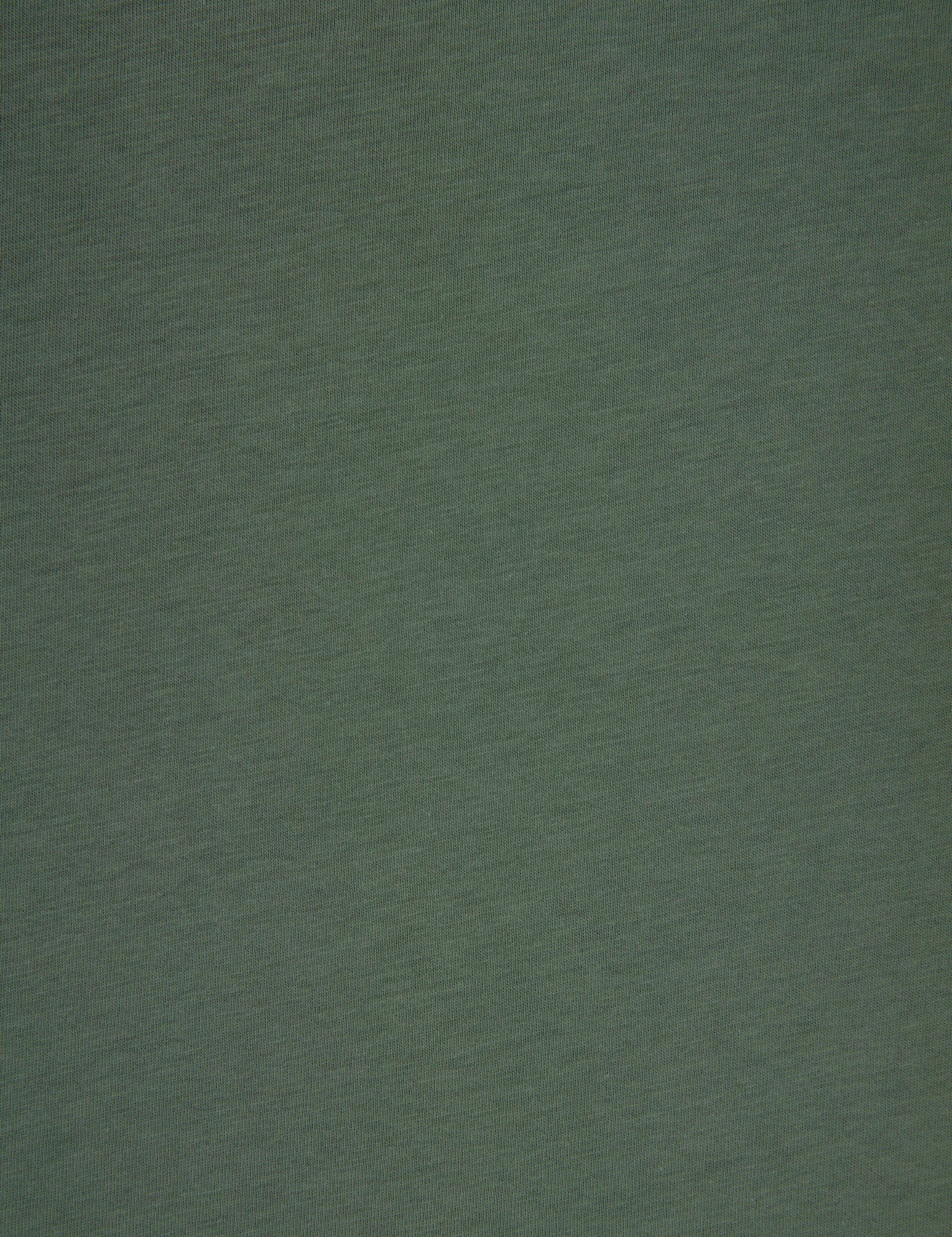 Haki Slim Fit %100 Pamuk Bisiklet Yaka Basic Tişört - Image 7