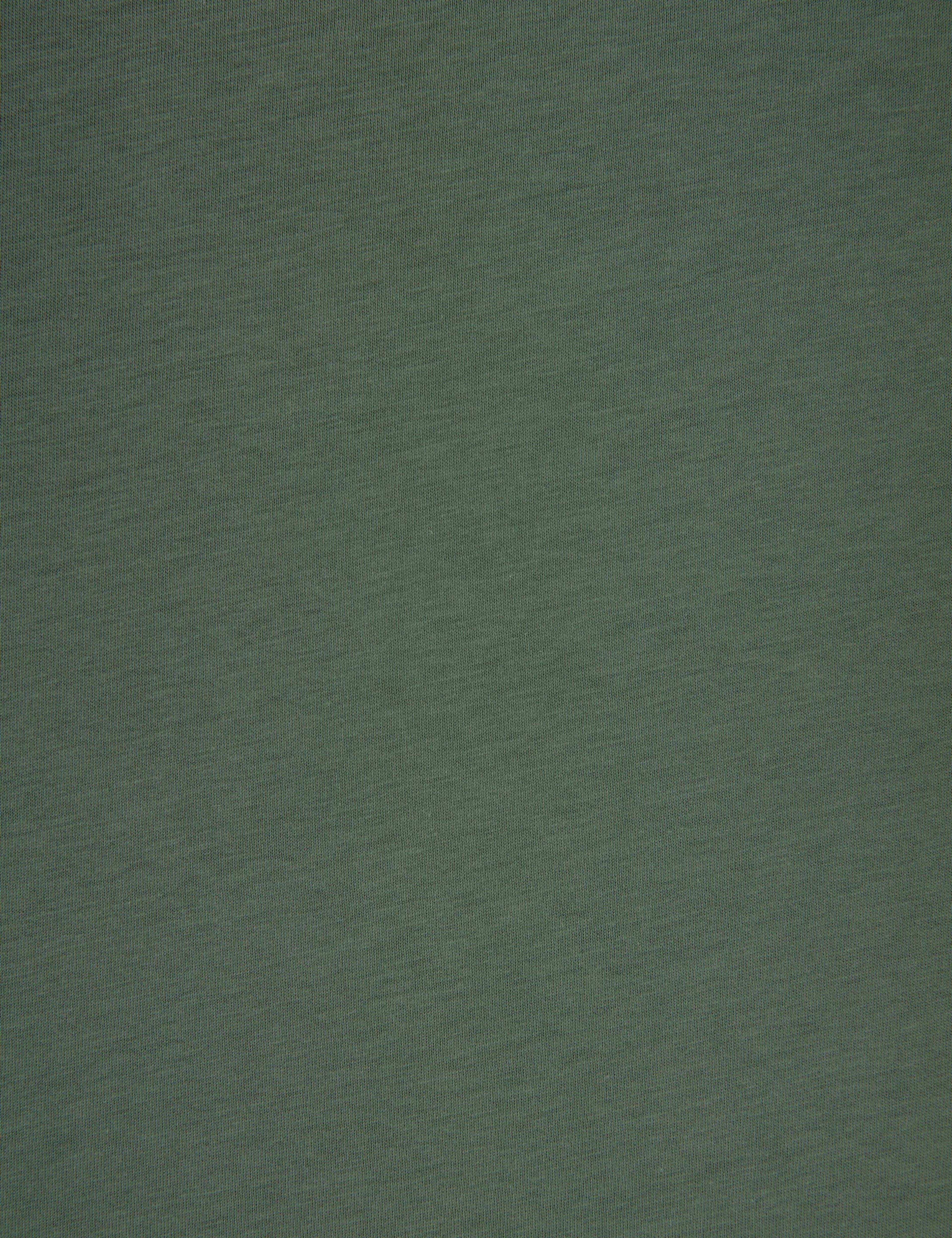 Haki Slim Fit %100 Pamuk Bisiklet Yaka Basic Tişört