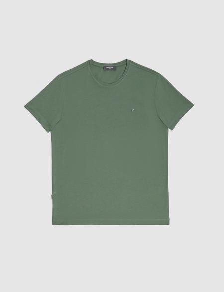 Haki Slim Fit %100 Pamuk Bisiklet Yaka Basic Tişört - 50325307146