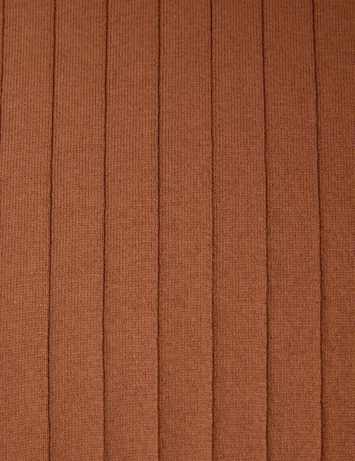 Açık Kahverengi Slim Fit %100 Pamuk Apaş Yaka Triko Tişört - 50325074021