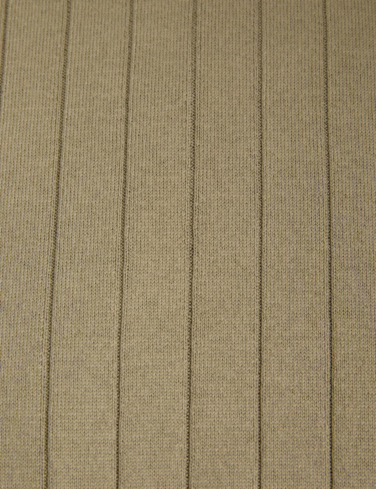 Haki Slim Fit %100 Pamuk Apaş Yaka Triko Tişört - 50325074011