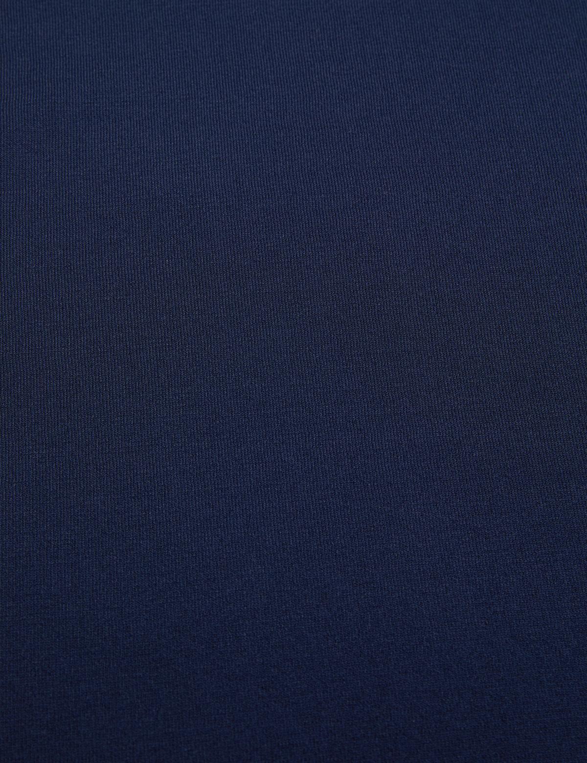 Lacivert Slim Fit Apaş Yaka Triko Tişört - 50324073001