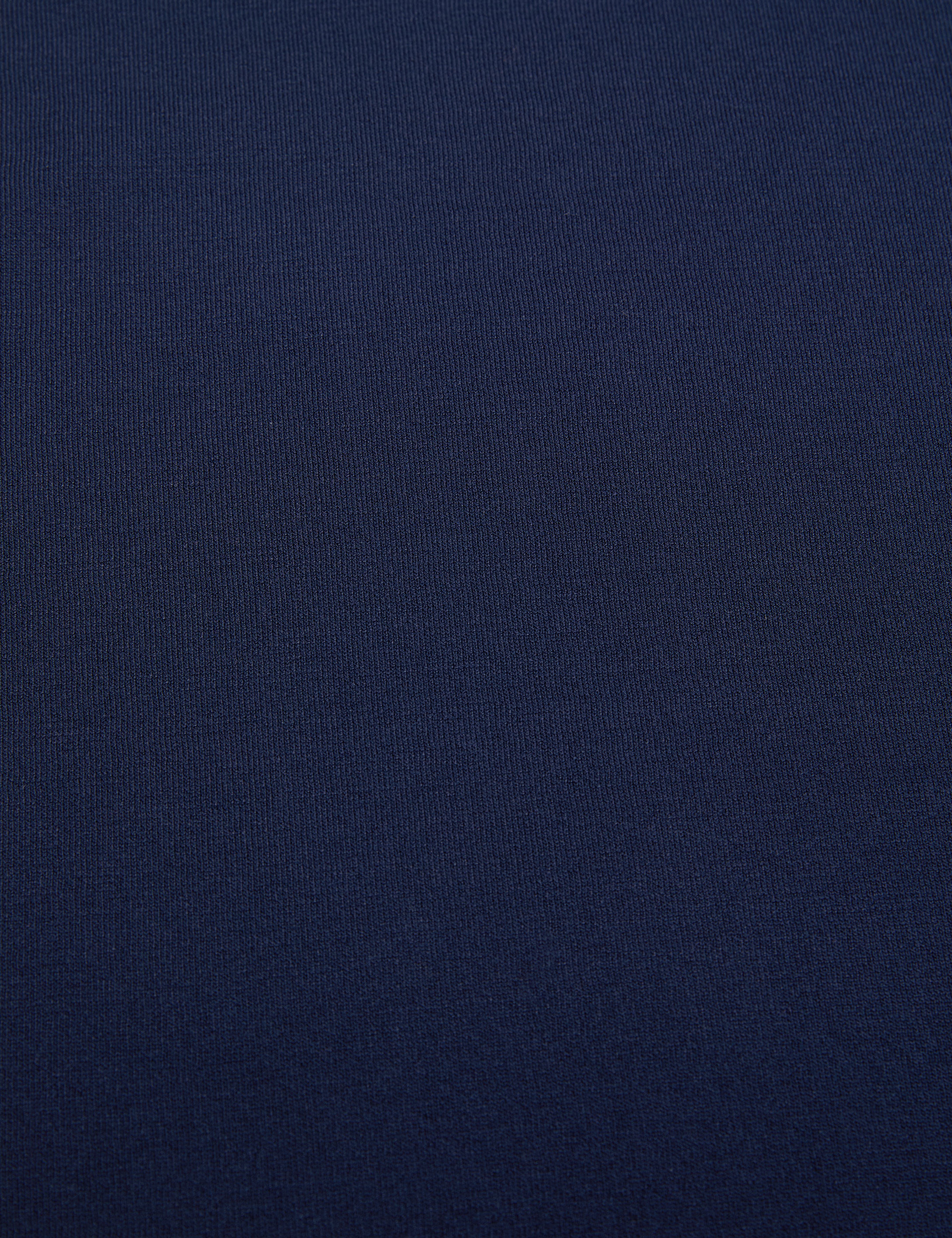 Lacivert Slim Fit Apaş Yaka Triko Tişört