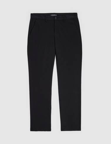 Siyah Regular Fit Kanvas Pantolon