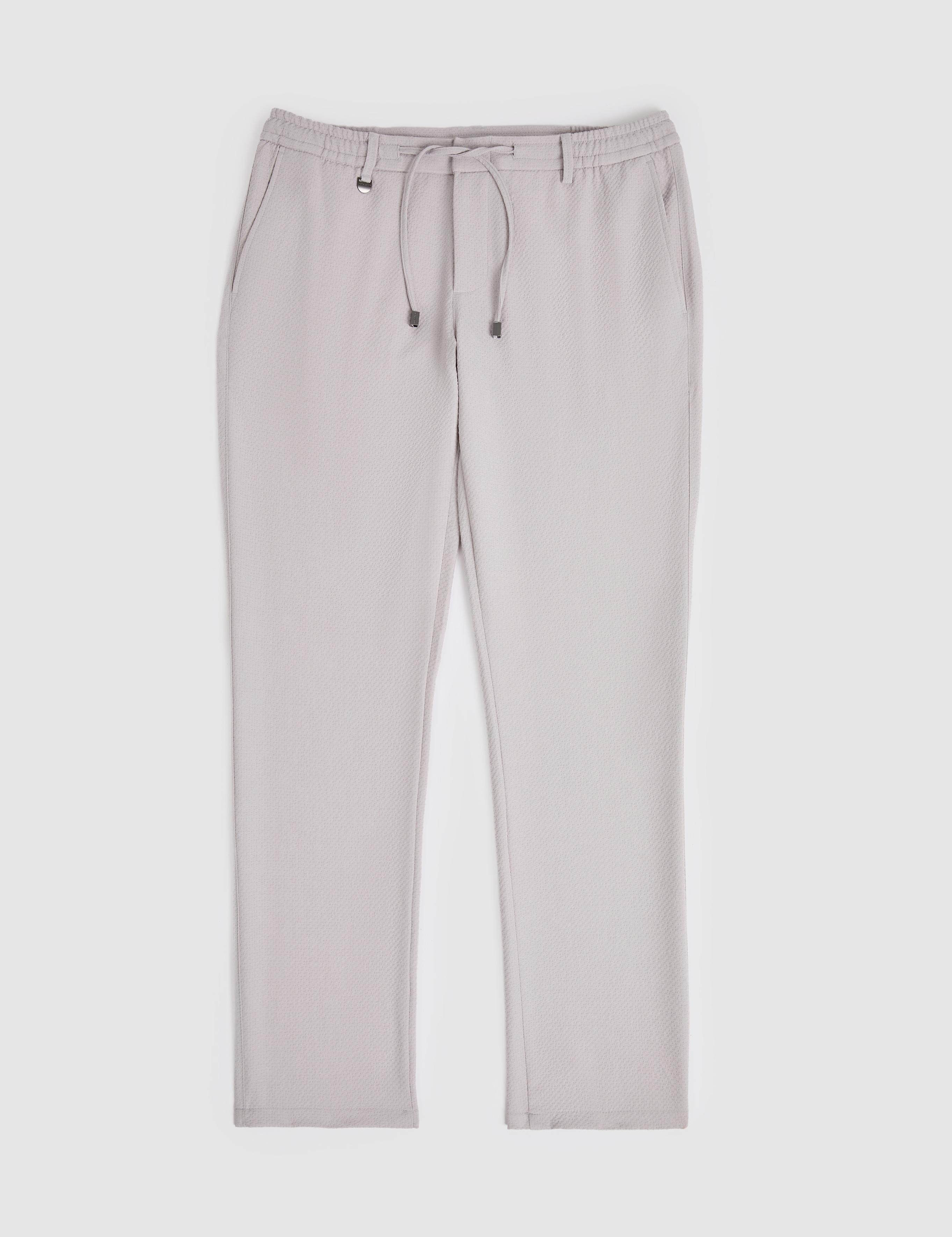 Gri Ex. Slim Fit Beli Kordonlu Pantolon