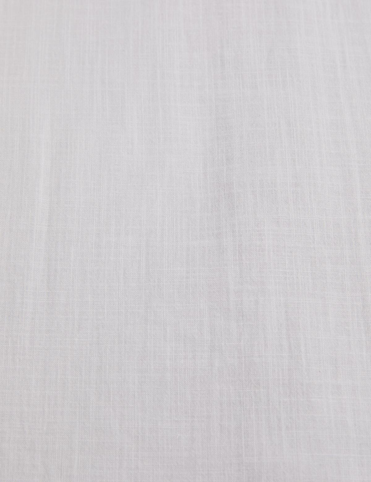 Açık Gri %100 Pamuk Keten Görünümlü Slim Fit Uzun Kollu Gömlek - 50325355023
