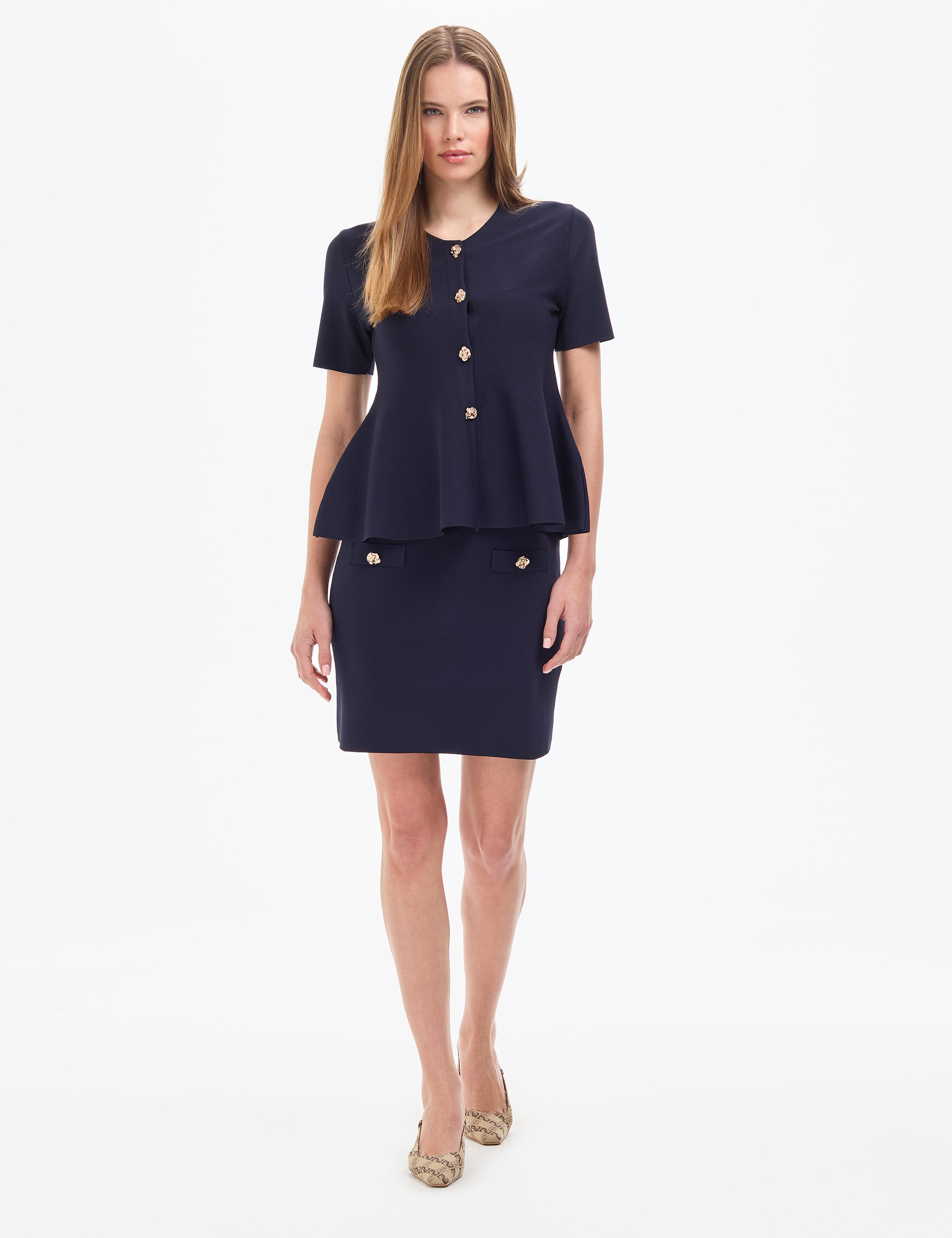 Lacivert Slim Fit Triko Hırka
