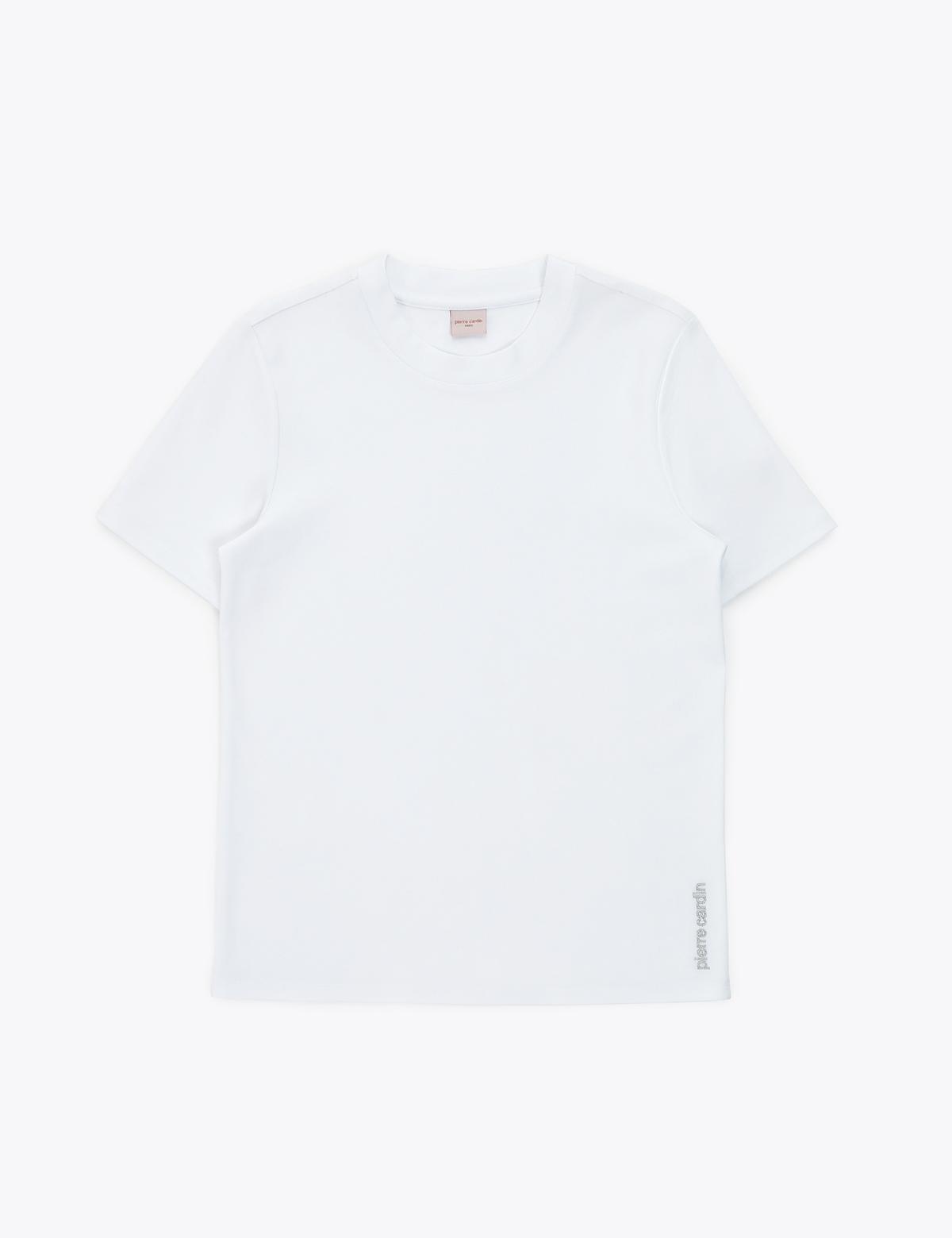 Beyaz Regular Fit Basic Tişört - 50323570021