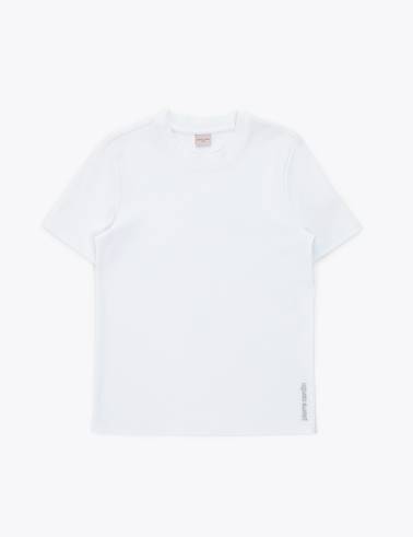 Beyaz Regular Fit Bisiklet Yaka Basic Tişört
